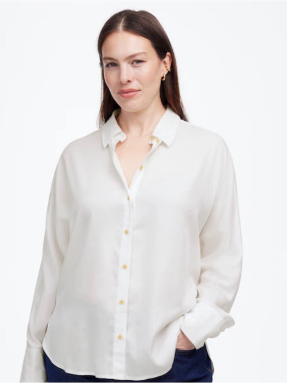 Madewell Relaxed Dolman Button-Up Shirt new without tags